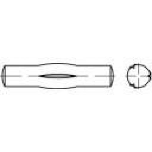 TOOLCRAFT 136485 částečně rýhovaný válcový kolík (Ø x d) 8 mm x 55 mm ocel 100 ks