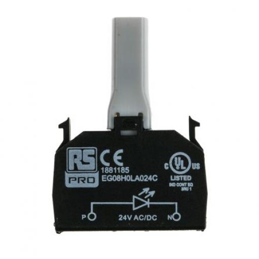 RS PRO Blok světel Blok světel 24V ac/dc barva Žlutá LED