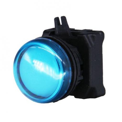 RS PRO Hlava kontrolky Modrá, průměr výřezu: 22.5 mm Montáž do panelu montáž