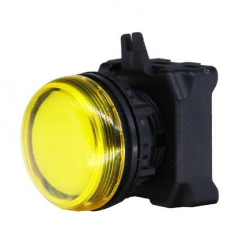 RS PRO Hlava kontrolky Žlutá, průměr výřezu: 22.5 mm Montáž do panelu montáž