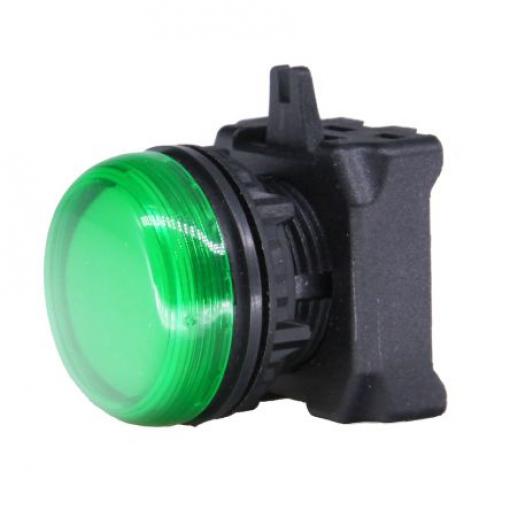RS PRO Hlava kontrolky Zelená, průměr výřezu: 22.5 mm Montáž do panelu montáž