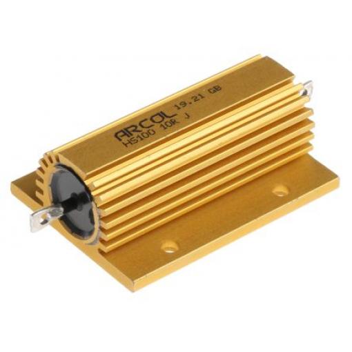 Rezistor pro montáž na rám, řada: HS100 10 Ω ±5 % HS100 10R J 100 W, Hliník, Axiální Vinutý Arcol