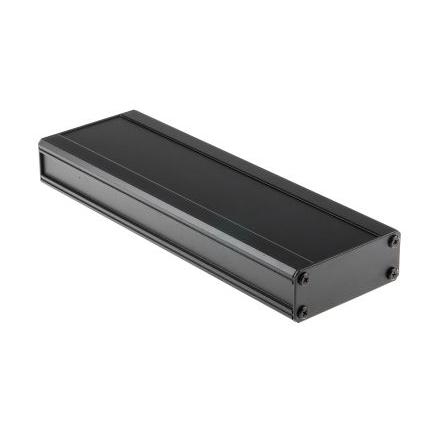 RS PRO Skříň chladicího tělesa, řada: EAB IP40 Nestíněný barva Černá barva Černá Extrudovaný hliník 300 mm 41 mm 100 mm