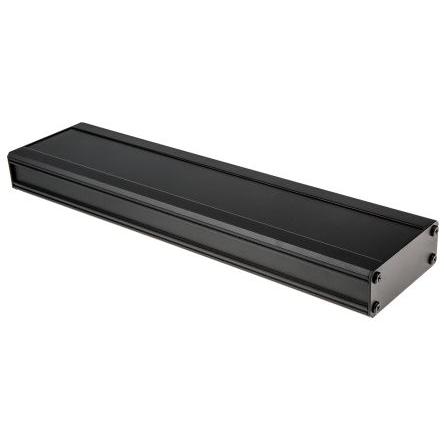 RS PRO Skříň chladicího tělesa, řada: EAB IP40 Nestíněný barva Černá barva Černá Extrudovaný hliník 400 mm 41 mm 100 mm