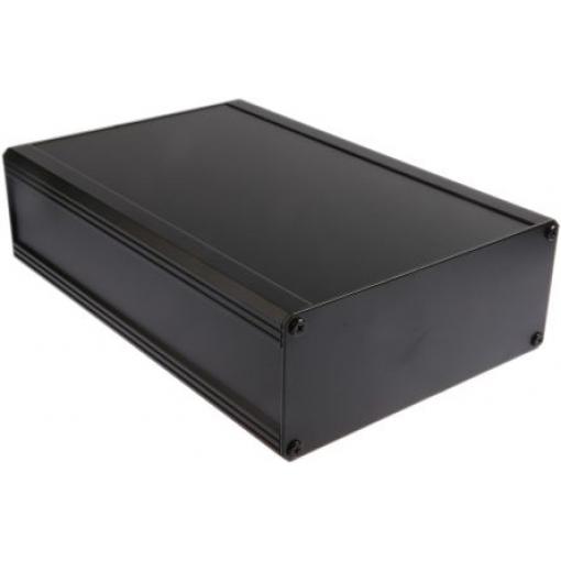 RS PRO Skříň chladicího tělesa, řada: EAB IP40 Nestíněný barva Černá barva Černá Extrudovaný hliník 300 mm 86 mm 200 mm