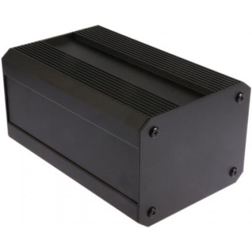 RS PRO Skříň chladicího tělesa, řada: EAB IP40 Stíněné barva Černá barva Černá Extrudovaný hliník 200 mm 130 mm 100 mm