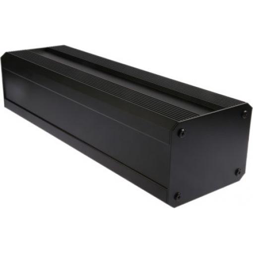 RS PRO Skříň chladicího tělesa, řada: EAB IP40 Nestíněný barva Černá barva Černá Extrudovaný hliník 400 mm 130 mm 100 mm