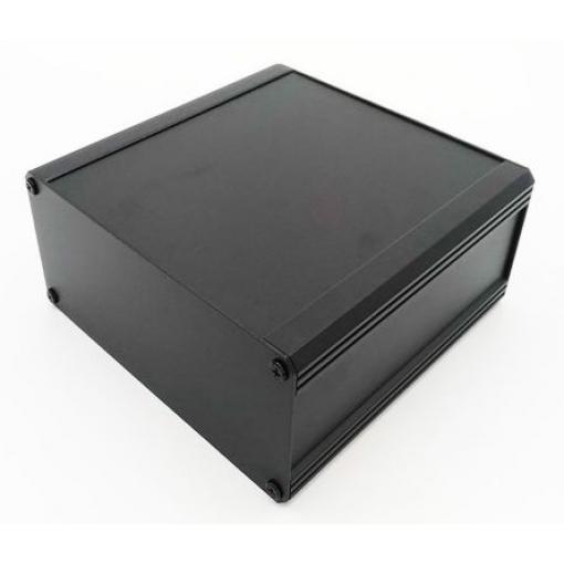 RS PRO Skříň chladicího tělesa, řada: EAB IP40 Nestíněný barva Černá barva Černá Extrudovaný hliník 200 mm 130 mm 200 mm