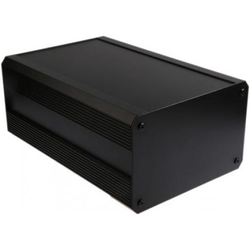 RS PRO Skříň chladicího tělesa, řada: EAB IP40 Nestíněný barva Černá barva Černá Extrudovaný hliník 300 mm 130 mm 200 mm