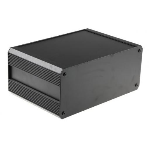 RS PRO Skříň chladicího tělesa, řada: EAB IP40 Nestíněný barva Černá barva Černá Extrudovaný hliník 200 mm 130 mm 300 mm