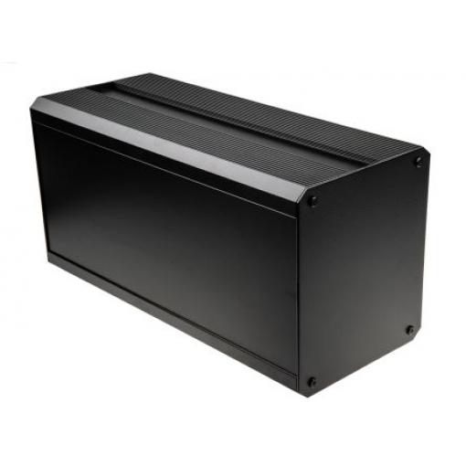 RS PRO Skříň chladicího tělesa, řada: EAB IP40 Nestíněný barva Černá barva Černá Extrudovaný hliník 400 mm 175 mm 200 mm