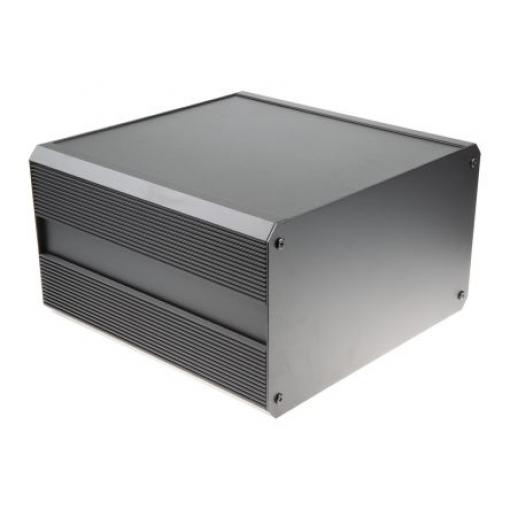 RS PRO Skříň chladicího tělesa, řada: EAB IP40 Nestíněný barva Černá barva Černá Extrudovaný hliník 300 mm 175 mm 300 mm