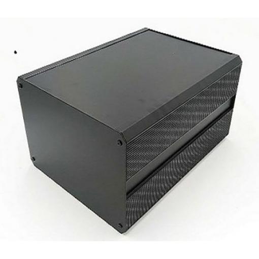 RS PRO Skříň chladicího tělesa, řada: EAB IP40 Nestíněný barva Černá barva Černá Extrudovaný hliník 300 mm 219 mm 200 mm