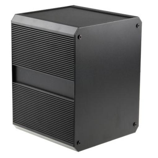 RS PRO Skříň chladicího tělesa, řada: EAB IP40 Nestíněný barva Černá barva Černá Extrudovaný hliník 200 mm 264 mm 200 mm