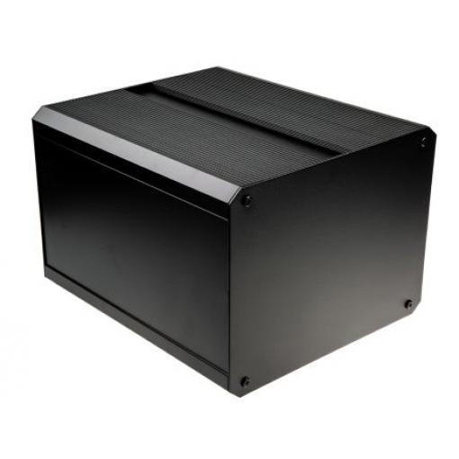 RS PRO Skříň chladicího tělesa, řada: EAB IP40 Nestíněný barva Černá barva Černá Extrudovaný hliník 300 mm 264 mm 200 mm