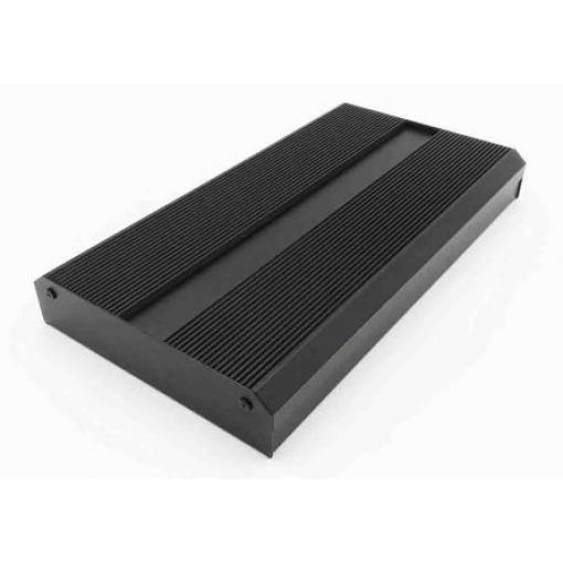 RS PRO Skříň chladicího tělesa, řada: EABS IP40 Nestíněný barva Černá barva Černá Extrudovaný hliník 399 mm 50 mm 219 mm