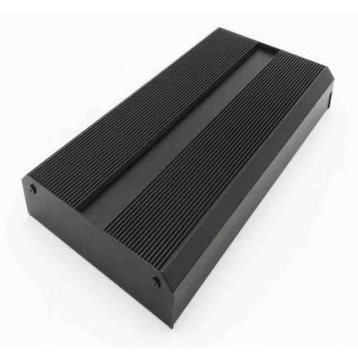 RS PRO Skříň chladicího tělesa, řada: EABS IP40 Nestíněný barva Černá barva Černá Extrudovaný hliník 299 mm 50 mm 264 mm