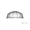 Čočka LED 1-2328823-1, řada: LUMAWISE Endurance S 1cestná 80 mm v prům. pro LUMAWISE Endurance S Connector Systems