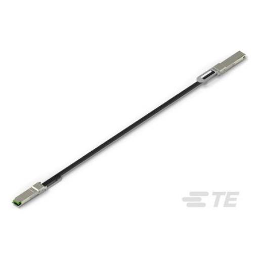 TE Connectivity Zasouvací konektor I/O, řada: QSFP QSFP28, Kabelové sestavy Vnější, Ethernetové kabely, počet kontaktů: