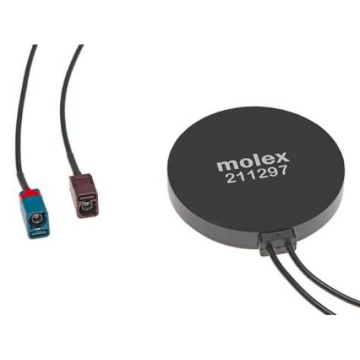 Anténa 211297-3000 Puk FAKRA Lepicí Molex Všesměrový 0.4 dBi, řada: 211297