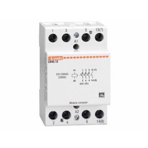Lovato 4 NO Stykač napětí ve vinutí 24V ac/dc 4pólový 40 A 110V ac s 4 NO kontakty 24V ac/dc Řízení motoru, rozsah: CN