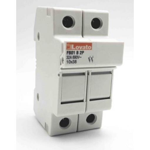 Držák pojistek s montáží na lištu DIN 32 A 690 V ac Lovato 10 x 38 mm 2pólový
