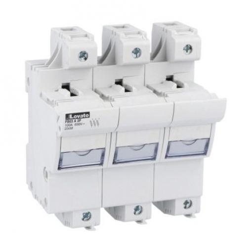 Držák pojistek s montáží na rám 100 A 690 V ac Lovato 22 x 58 mm 3pólový