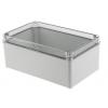Fibox Pouzdro, řada: Piccolo IP66, IP67 Nestíněný barva Šedá IK08 barva Průhledné Polykarbonát 230 mm 95 mm 140 mm