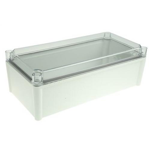 Fibox Pouzdro, řada: SOLID PC IP67, IP66 Nestíněný barva Šedá IK08, IK09 barva Průhledné Polykarbonát 378 mm 130 mm 188