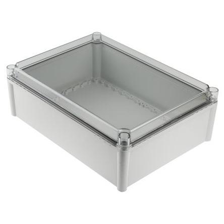 Fibox Pouzdro, řada: SOLID PC IP67 Nestíněný barva Šedá IK09, IK08 barva Průhledné Polykarbonát 378 mm 130 mm 278 mm