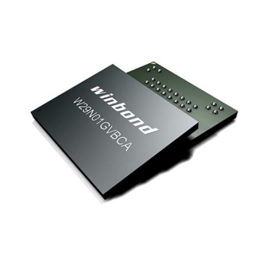Winbond NAND SLC Paměť Flash W29N04GVBIAF, Paralelní, 4 GB 512M x 8 Bit 25 μs, počet kolíků: 63 kolíkový, VFBGA, 3.6 V,