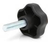 Upínací knoflík Dvoudílné lišty Vnitřní lišta Polypropylen se Soft Touch Termoplastický elastomer barva Černá