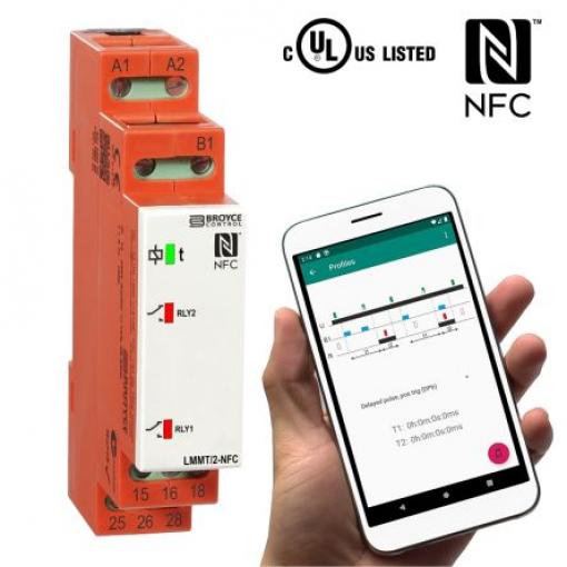 Broyce Control Časovací relé, řada: LMMT Lišta DIN SPDT 2kontaktové 12 to 230 V dc 12/230 V dc Multifunkční funkce Šroub