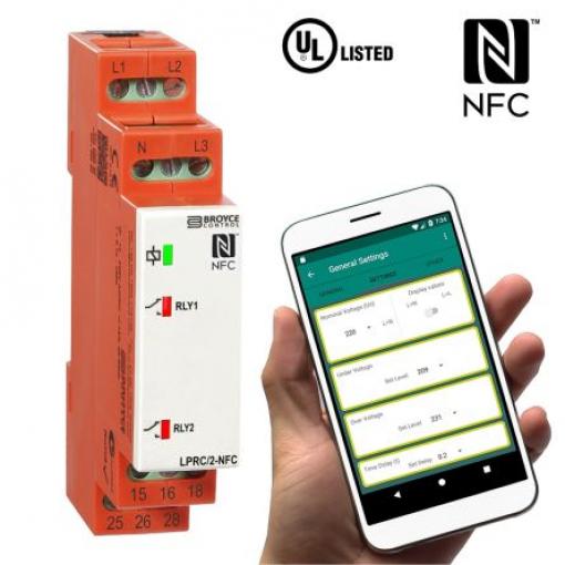Broyce Control Monitorovací relé s NFC, řada: L 3 a SPDT kontakty Lišta DIN