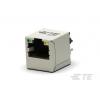TE Connectivity Konektor RJ45, řada: 2337993 Vnitřní Cat5, počet cest: 8, Svislé, Průchozí otvor Niklovaná mosaz, počet