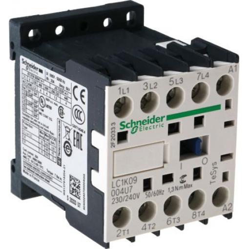 Schneider Electric Stykač napětí ve vinutí 220V ac, 240 V ac 4pólový 20 A 690V ac s 4 NO kontakty 240V ac Bezpečnost,