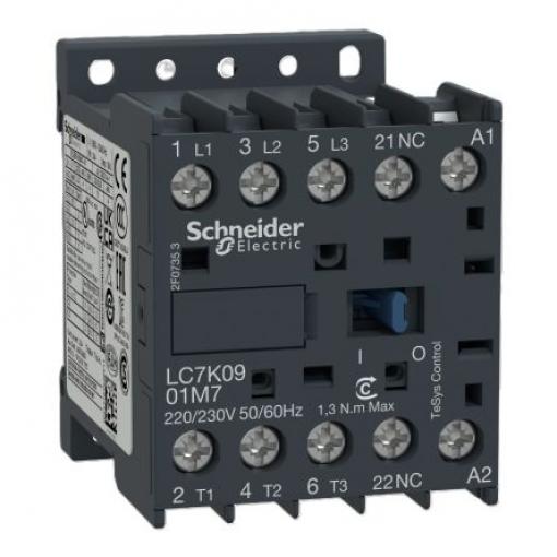 Schneider Electric 1 NC Stykač napětí ve vinutí 220V ac 3pólový 20 A 690V ac 4 kW s 3 NO kontakty 230V Řízení motoru,