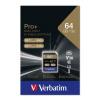 Karta SD SDXC 64 GB XC Verbatim, řada: Pro+ -25 → +50°C 600x
