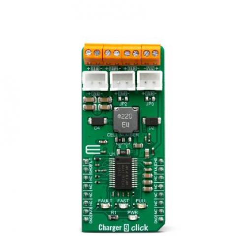 Vývojová sada pro řízení napájení Charger 9 Click Nabíječka baterií MikroElektronika MAX1757