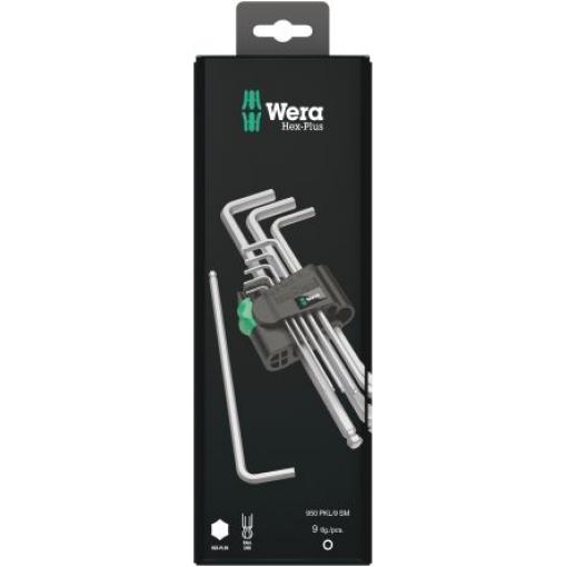 Sada šestihranných klíčů, počet kusů: 9 tvar L Metrické Dlouhé rameno 1.5 to 10 mm Wera