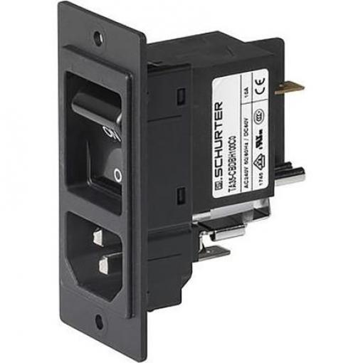 Schurter Konektor IEC C18, C14, orientace těla: Svislé, Montáž do panelu Vnitřní, 250 V 15A