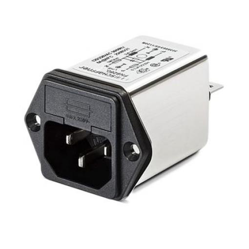 Schaffner Filtr IEC 1A IEC/EN 60939 Vnější, Montáž do panelu 5 x 20 mm, 250 V ac, 0/400 Hz Faston, 85 °C, -25 °C