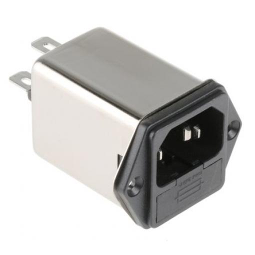 Schaffner Filtr IEC 4A C14 Vnější, Montáž do panelu 5 x 20 mm, 250 V ac, 0/400 Hz Faston, 85 °C 2, -25 °C