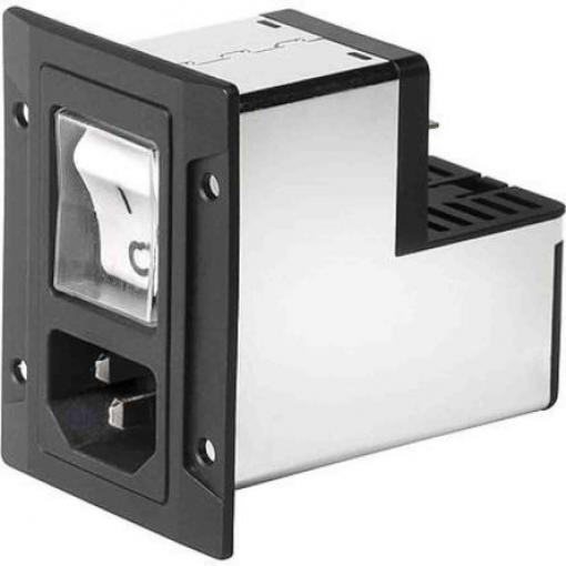 Schurter Konektor IEC 10A, řada: DG12 C14, Šroubová svorka 5 x 20 mm, 250 V ac 2 póly, 50/60 Hz Rychlé připojení, 60 °C,