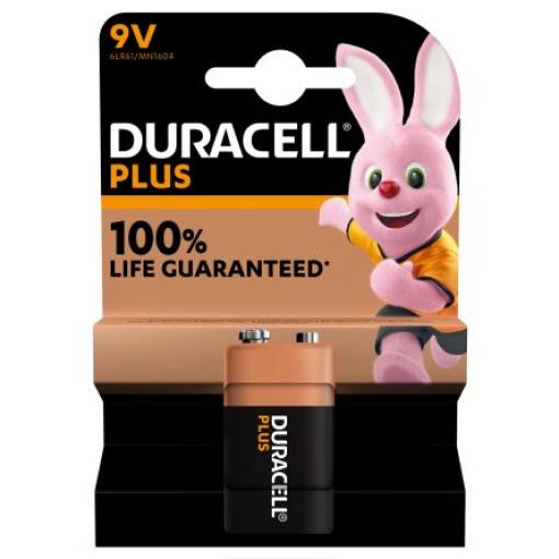 Baterie 9 V Duracell Plus Power Alkalická na bázi oxidu manganičitého 6LR61 Duracell