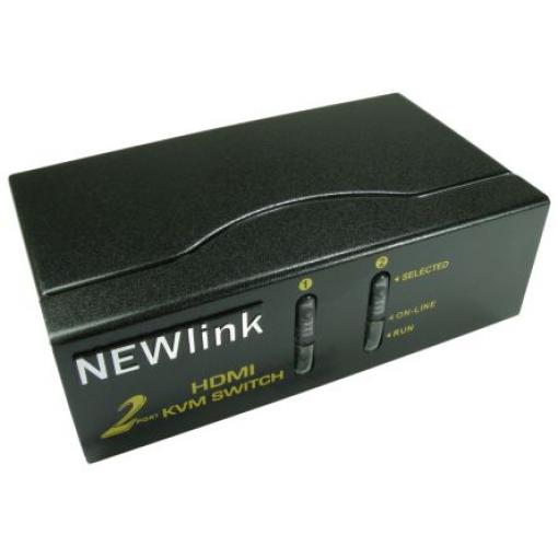 Přepínač HDMI 2portový, video připojení: HDMI 1920 x 1200 pixel 1, Spínač 2 NewLink