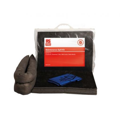 Sada na rozlité kapaliny 26 L, obsah sady: 1x Haz, 2x 1,2m sock, 20x nalepovací elektrody pro Údržba RS PRO