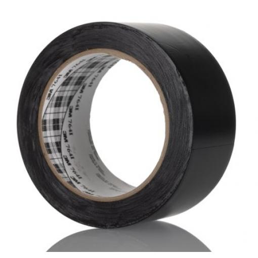 Páska pro vyznačení průchodu Pryž, Černá Vinyl 0.125 mm 50 mm, délka: 33 m Scotch 764 3M