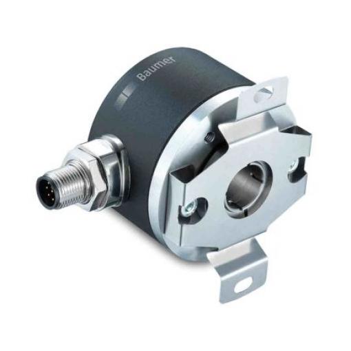 Absolutní kodér, řada: EAM580 Magnetické Dvojčinný 30V 6000 rpm 4096 ppr Pevný IP65 Baumer 10 mm