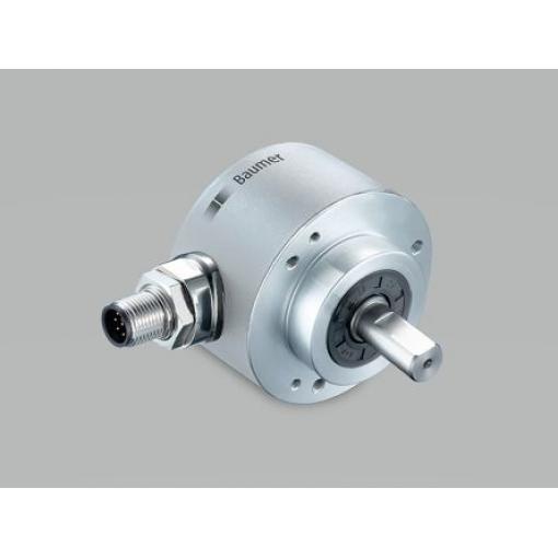 Absolutní kodér, řada: EAM580 Magnetické Dvojčinný 30V 6000 rpm 4096 ppr Pevný IP65 Baumer 10 mm
